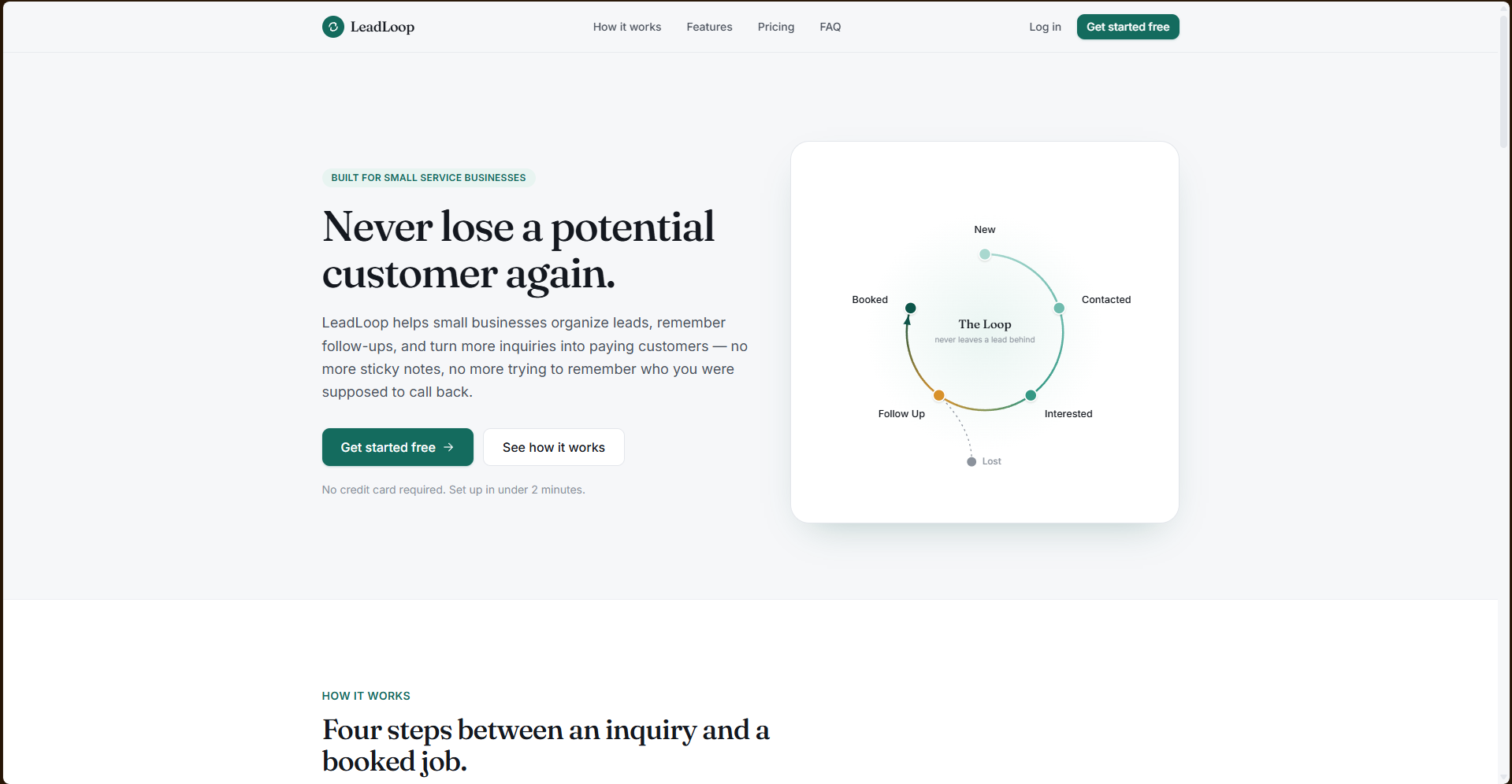 LeadLoop homepage